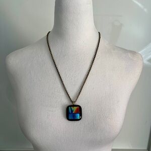 Vintage Colorful Glass Necklace